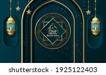 ramadan kareem background with... | Shutterstock .eps vector #1925122403