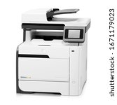 laser printer isolated on white.... | Shutterstock . vector #1671179023