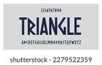 triangle typography. retro font ...