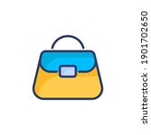 lady bag icon in vector.... | Shutterstock .eps vector #1901702650