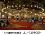 Small photo of CAIRO, EGYPT - MARCH 13, 2010 : The interior of the Mosque of Muhammad Ali at the Cairo Citadel (Citadel of Salah Al-Din) in Cairo, Egypt. The citadel is a medieval fortification on Mokattam Hill.