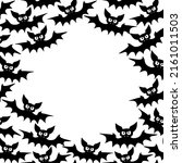vector frame with vampire bats. ... | Shutterstock .eps vector #2161011503