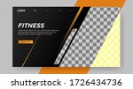 fitness landing page template... | Shutterstock .eps vector #1726434736