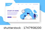 study at home landing page... | Shutterstock .eps vector #1747908200