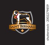 Saint Bernard Dog With Banner...
