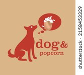 red dog imagining eating... | Shutterstock .eps vector #2158453329