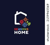 four seasons with home logo... | Shutterstock .eps vector #2159965569