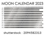 2023 moon calendar.... | Shutterstock .eps vector #2094582313