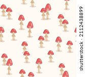 seamless pattern with mushrooms ... | Shutterstock .eps vector #2112438899