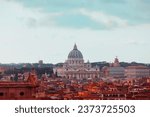 Small photo of Rome, capital of Italy, a large cosmopolitan city with history. Ancient ruins such as the Forum and the Colosseum bear witness to the Roman Empire. In Vatican City, home of the Catholic Church