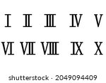 Roman Numerals Isolated On...