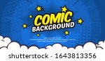 pop art comic background with... | Shutterstock .eps vector #1643813356