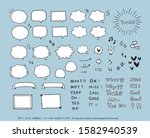 handwritten speech bubble and... | Shutterstock .eps vector #1582940539