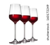 Red Wine In Glasses Isolated On ...