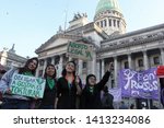Small photo of Buenos Aires, Argentina; May 28 th 2019: Argentina activists support new bill to legalise abortion in Argentina.