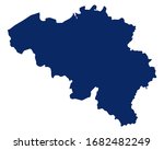 Map of Belgium in blue colour