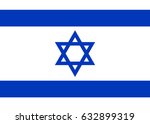 colored flag of israel | Shutterstock .eps vector #632899319