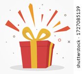 surprise red gift box  birthday ... | Shutterstock .eps vector #1727085139
