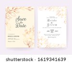 set of cards with line art... | Shutterstock .eps vector #1619341639