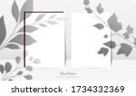 transparent cards mockup with... | Shutterstock .eps vector #1734332369