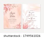 wedding invitation template set ... | Shutterstock .eps vector #1749561026