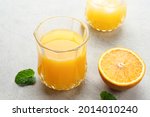 Orange Juice In Glass With Mint ...