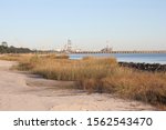 Small photo of PASCAGOULA, MISSISSIPPI SHORELINE VIEW IN NOVEMBER 2019