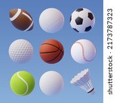 collection of 3d sport and ball ...