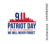 911 patriot day background... | Shutterstock .eps vector #1494983960