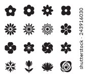 flower icons. vector... | Shutterstock .eps vector #243916030