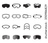 Goggles Icons. Safety Glasses...