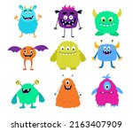 Set Of Cute Colorful Monsters....