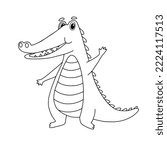 Cute Crocodile Character. Funny ...