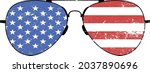 vintage patriotic american flag ... | Shutterstock .eps vector #2037890696