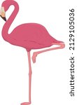 flamingo illustration  vector... | Shutterstock .eps vector #2129105036