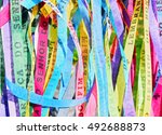 brazilian ribbons  lembranca do ... | Shutterstock . vector #492688873