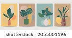 botanical wall art vector set.... | Shutterstock .eps vector #2055001196