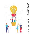 business idea   flat design... | Shutterstock .eps vector #1060496483