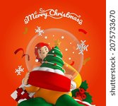 Merry Christmas   Colorful 3d...