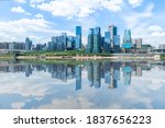 Reflection of Chongqing's bustling city center