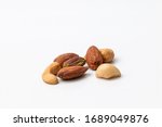 4 Type Of  Mixed Nuts On White...