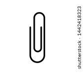 paper clip symbol icon vector... | Shutterstock .eps vector #1442418323