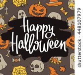 happy halloween. the trend... | Shutterstock .eps vector #448107979