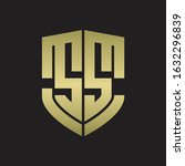 ss logo monogram with emblem... | Shutterstock .eps vector #1632296839