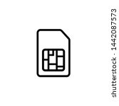 Sim Card Icon Symbol Vector...