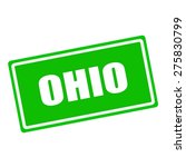 Ohio White Stamp Text On Green...