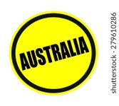 Australia Black Stamp Text On...