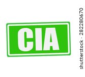 Cia White Stamp Text On Green