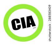 Cia Black Stamp Text On Green 