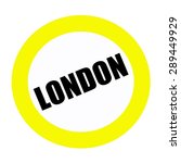 London Black Stamp Text On White